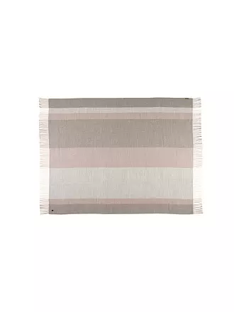 WEICH COUTURE ALPACA | Coperta in pregiata lana BORREA 130x180cm Grigio Scuro | camel